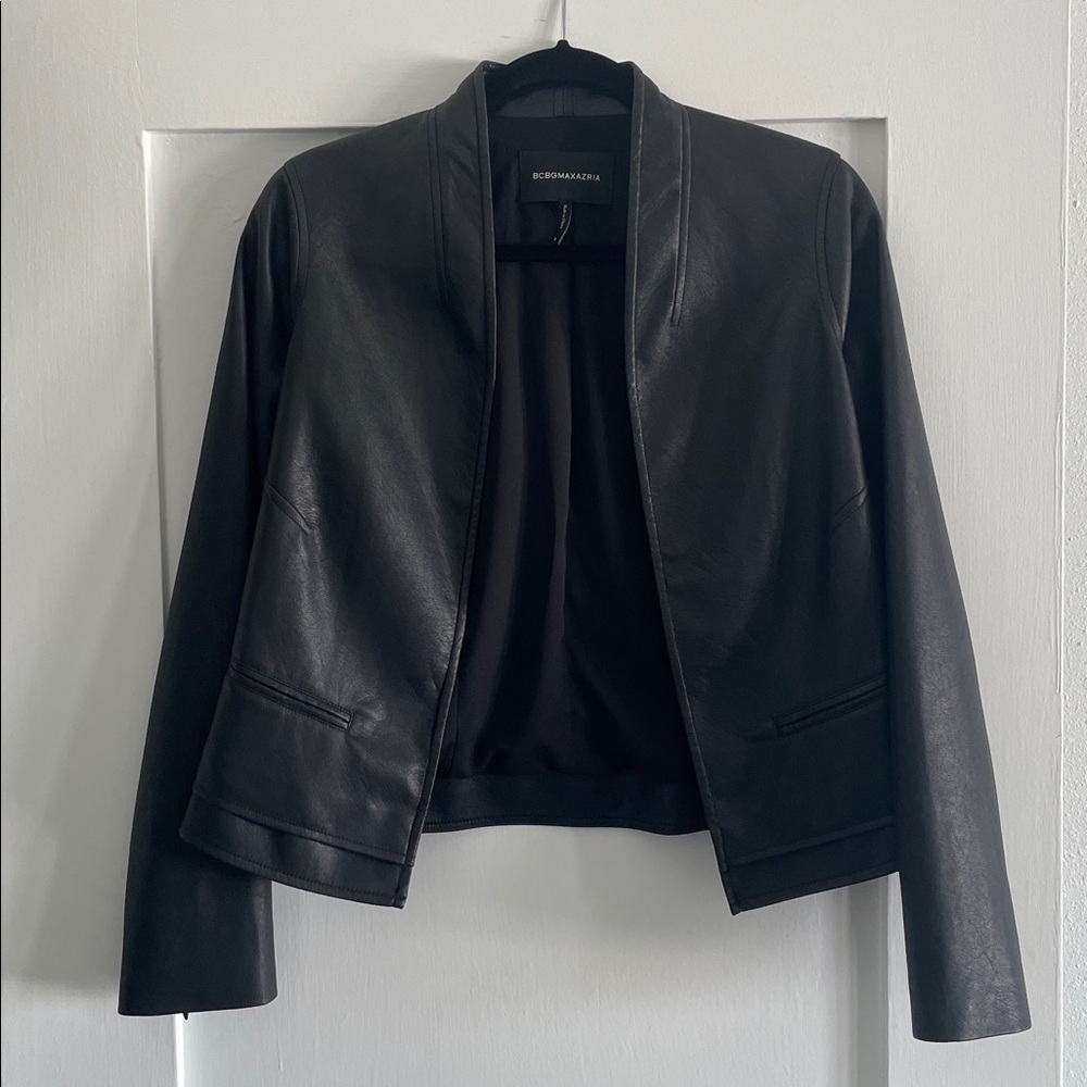 BCBGMaxAzria Black Open-Front Jacket